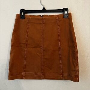Free people Brown Mini Skirt